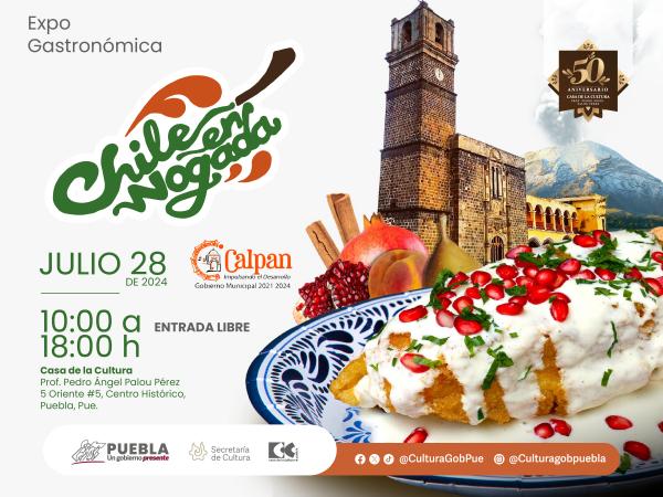 Ofrecerá Casa de la Cultura muestra gastronómica del Chile en Nogada
