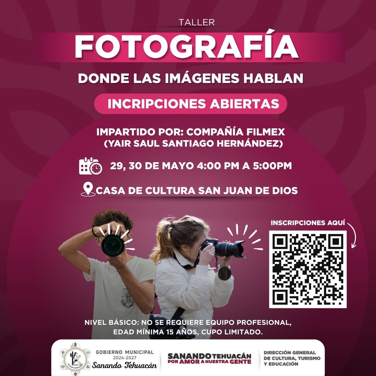 Taller de fotografía totalmente gratis