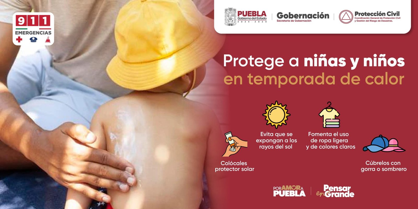 #PorAmorAPuebla, Ante el incremento de temperatura